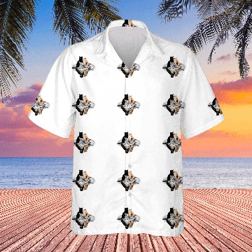 Discover black cats Paws Reflection Mirror Cheetah Tiger Funny Hawaiian Shirts