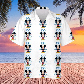 Discover Disney 100 Anniversary Mickey Mouse Fireworks Burst D100 Hawaiian Shirts