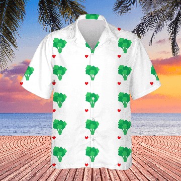 Discover I Love Broccoli Organic Healthy Eating Vegan Hawaiian Shirts