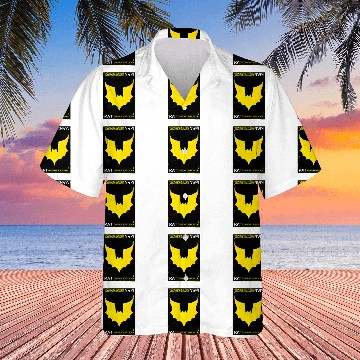 Discover WB100 DC Comics Batman Classic Distressed Bat Info Card Hawaiian Shirts