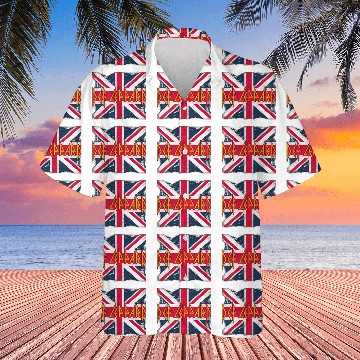 Discover Classic Def Leppard Logo Union Jack 80s Rock Hawaiian Shirts