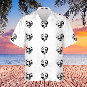 Discover Disneyss Nightmare Before Christmas Drip Heart Hawaiian Shirts