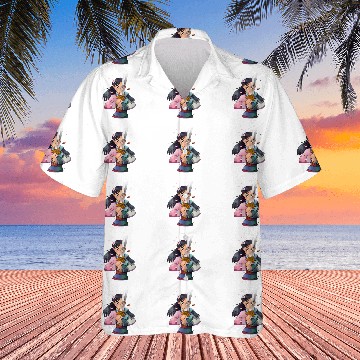 Discover Disney Mulan Anime Half Girl Half Warrior Hawaiian Shirts