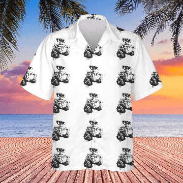 Discover Disney Pixar Wall-E Spray Paint Stencil Hawaiian Shirts