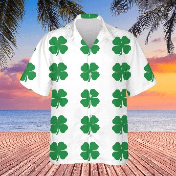 Discover Green 4 Leaf Clover Solid Hawaiians