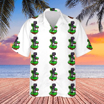 Discover Minecraft Creeper and Enderman Classic Hawaiian Shirts