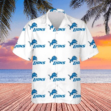 Discover Detroit Lions Logo Hawaiian Shirts