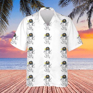 Discover Astronauts Chimpazee astronaut with banana Baseball Tees Hawaiian Shirts