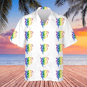 Discover Hispanic LGBTQ Pride Aztec Eagle Warrior Hawaiian Shirts