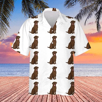 Discover Labrador Lab Dog Chocolate Labrador Retriever Dog Hawaiian Shirts