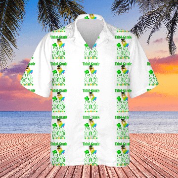 Discover St Patricks Third Grade Teacher Student Cute Llama Squad Hawaiian Shirts