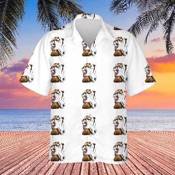 Discover Golden Retriever Pet Face Zip Hawaiian Shirts