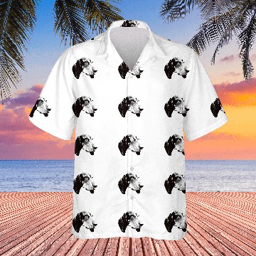 Discover Coonhound Pet Bluetick Coonhound Face Hawaiian Shirts