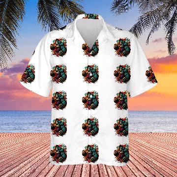 Discover Boxer Pet Gorilla Boxer Splash Graffiti Graphic Hawaiian Shirts
