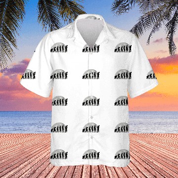 Discover Funny Saxophone Evolution Moon Jazz Saxophonist Baseball Tees Hawaiian Shirts