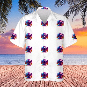 Discover Poodle Pet Synthwave vintages Retrowave Hawaiian Shirts