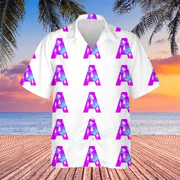 Discover Letter A Monogram Dance Cosmic Ballerina A Name Hawaiian Shirts