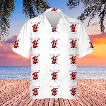 Discover I Like Big Bugs Funny Roach Cartoon With Pink Hat Bug Zip Hawaiian Shirts