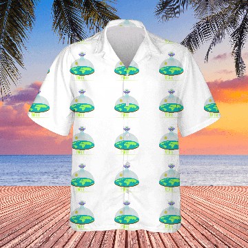 Discover Aliens UFO Funny Flat Earth Society 2Alien Hawaiian Shirts