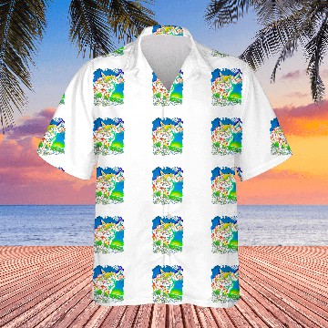 Discover Cow Pet face pop art Zip Hawaiian Shirts
