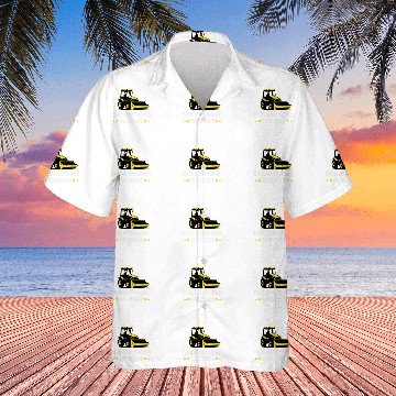 Discover Bulldozer Fun Wheel Loader Construction Site Construction Worker Road Builder Hawaiian Shirts