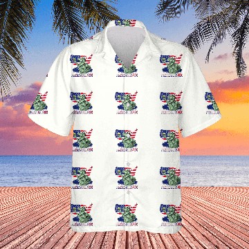 Discover Dinosaur Pet Amerisaurus T rexs American Flag Independence Day Merica Hawaiians