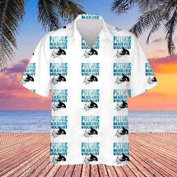 Discover Hammerhead Shark and Orca Future Marine Biologist Gift ocean Hawaiian Shirts
