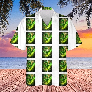Discover Dragon Pet Mystical Green Dragon in Enchanted Forest Baseball Tees Hawaiian Shirts