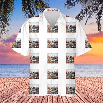 Discover Circular Oasis Korean Serenity Amid Reflective Waters Baseball Tees Hawaiian Shirts