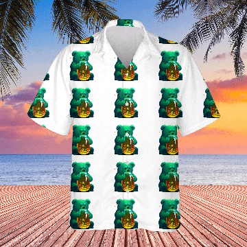 Discover Bear Pet Cute Green Gummy Bear Hawaiian Shirts