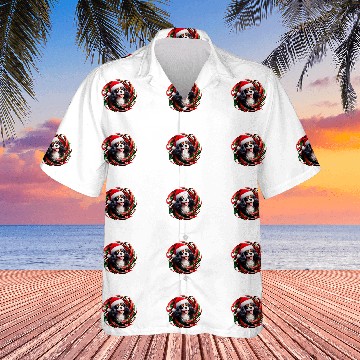Discover Cavalier King Charles Spaniel Dog Black White Christmas Baseball Tees Hawaiian Shirts