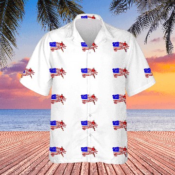 Discover Baseball Pitcher American Flag USA Flag Baseball Hawaiian Shirts