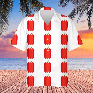 Discover Red Pepper Veggie Vegetable Vegetarian Hawaiian Shirts