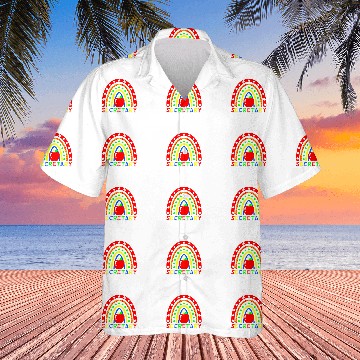 Discover Secretary Boho Rainbow Funny Back To School Baseball Tees Hawaiian Shirts