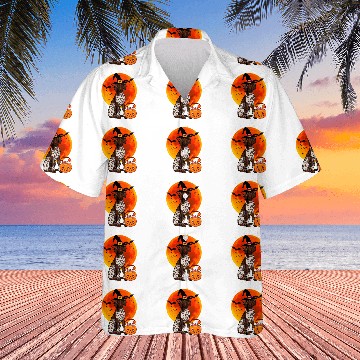 Discover Halloween German Shorthaired Pointer Jack O Lantern Pumpkin Baseball Tees Hawaiians