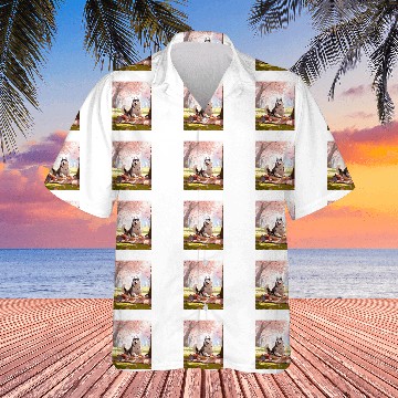 Discover Husky Cherry Blossom Funny Dog Picnic Hawaiian Shirts