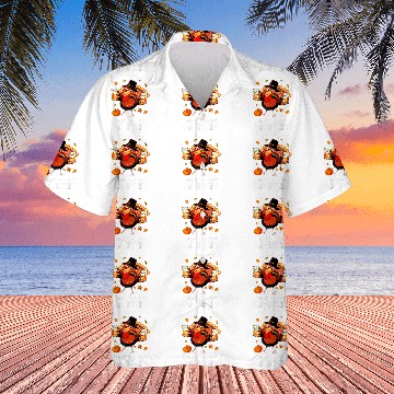 Discover turkey pumpkin thanksgiving drinking beer time to get basted Hawaiian Shirts