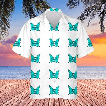 Discover Stuttering Awareness Butterfly Teal Ribbon Support Hawaiian Shirts