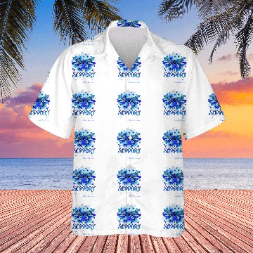 Discover Support Squad Dragonfly Flowers Huntingtons Disease Hawaiian Shirts