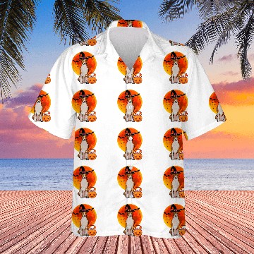 Discover Dog Halloween Basenji Jack O Lantern Pumpkin Hawaiian Shirts