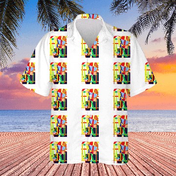 Discover Geometric Harmony Abstract Patterns on Cool Novelty Hawaiians