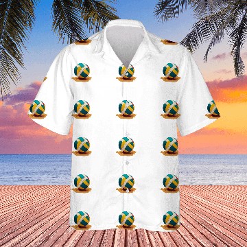 Discover Serving Up A Storm Funny Beach Volleyball Baseball Tees Hawaiian Shirts