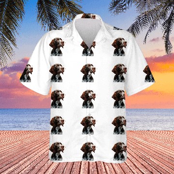 Discover Funny german shorthaired pointer Cute Puppy Baseball Tees Hawaiians