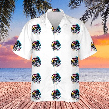 Discover Rainbow Astronaut Skull Space Lovers Cool Graphic Hawaiian Shirts 5 Hawaiian Shirts