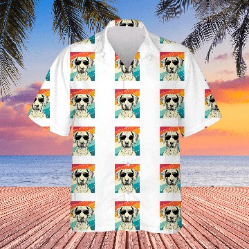 Discover Retro vintages Rhodesian Ridgeback with Sunglasses Dog Lovers Baseball Tees Hawaiian Shirts
