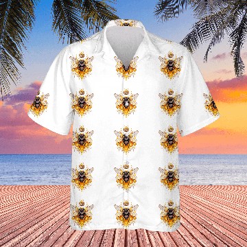 Discover Queen bee and Honey Beekeeper Beekeeping 8 Zip Hawaiian Shirts