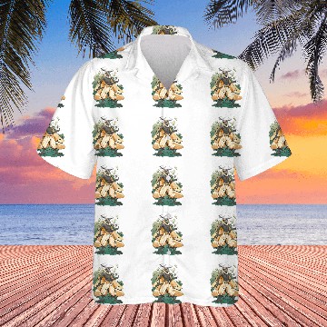 Discover Mysterious Man Bug Forest Woods Creatures Cottage Core Art Hawaiian Shirts