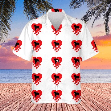 Discover Saint Bernard Dog Lover Valentines Day Saint Bernard Hawaiian Shirts