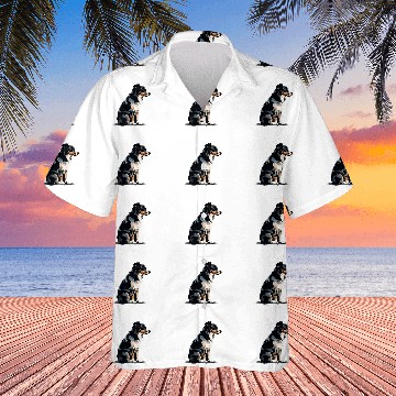 Discover Pawsome Pals Australian Shepherd Silhouette Zip Hawaiian Shirts