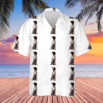Discover Sitting Dog German Shorthaired Pointer Hawaiian Shirts